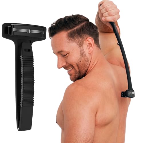 Back Shaver for Men - 17-Inch Folding Handle & Triple Blade System