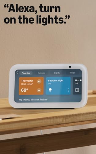 Refurbished Amazon Echo Show 5 Smart Display with Alexa, 5.5" Screen, Deep Bass