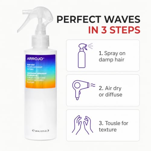 Sea Salt Hair Spray with Light Hold - Beach Wave Mist for Men & Women