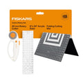 Fabric Cutting Set with Rotary Cutter, Ruler & Cutting Mat - 3 Pieces