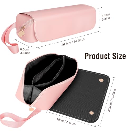 SS 2-in-1 Heat-Resistant Travel Hair Tool Case with Pink Variation