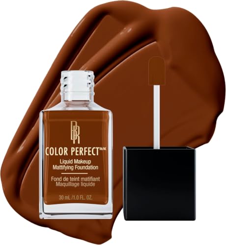 Liquid Foundation for Darker Skin Tones - Full Coverage, Natural Finish, 1 Oz Pack of 5 - Oil-Free Makeup
