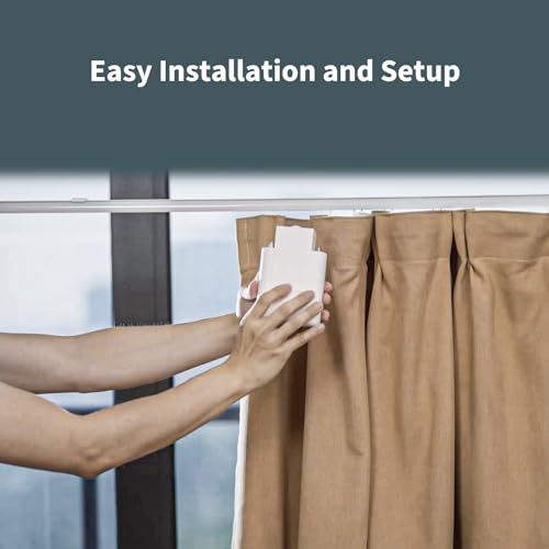 Smart Curtain Motor Track Version - Compatible with U and I Rails, App & Voice Control