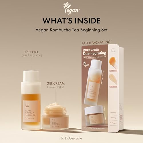 Dr.Ceuracle Vegan Kombucha Tea Beginning Set - Mini Hydrating Skincare Kit