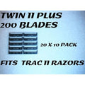 200 Twin Blade Razor Cartridges - Fit Trac 2 and Atra Razor Handles
