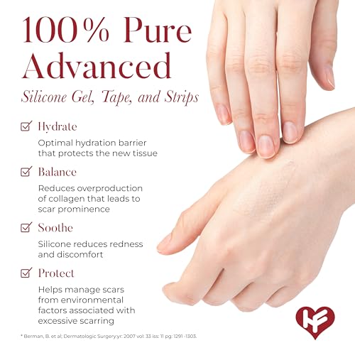 HealFast Scar Care Bundle - Silicone Gel, Sheets & Tape for Surgery - Variation of THIS listing