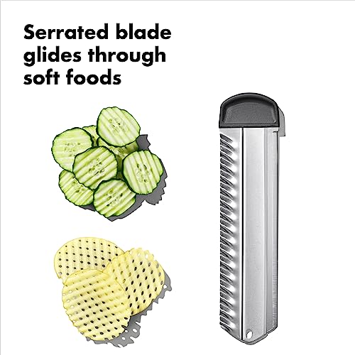 OXO Steel Chef's Mandoline Slicer 2.0 – Adjustable Kitchen Slicer with Safety Cover