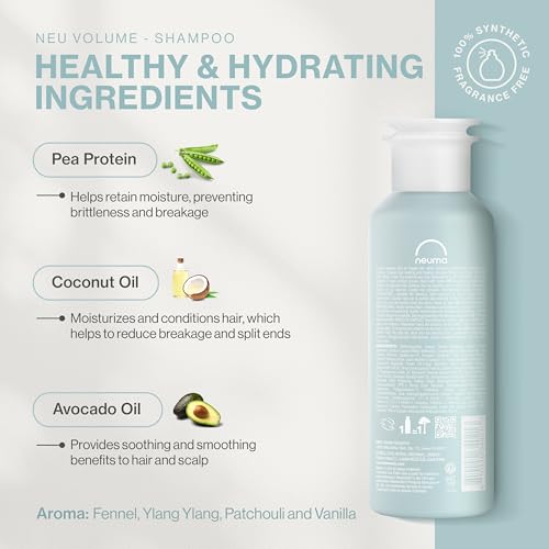 Neuma Neu Volume Sulfate-Free Shampoo 8.5 Fl Oz with Fennel & Vanilla - Gentle Hair Volumizer