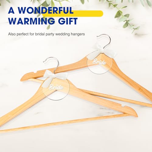 80 Pack Wooden Clothes Hangers - Natural Finish with Pant Bar & Notches, Heavy Duty & 360° Rotatable Hook