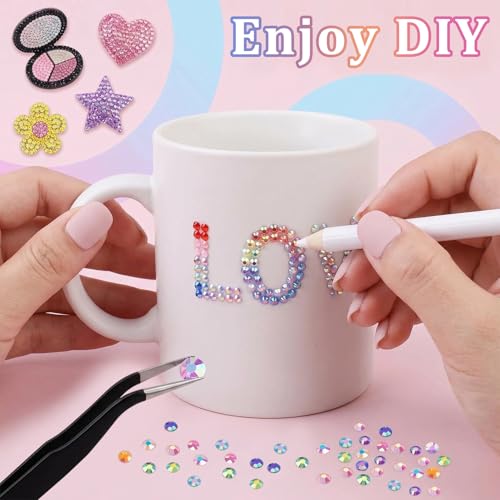Resin Rhinestone Bedazzling Kit with 40 Colors and Jewelry Glue - 42,000 Pieces