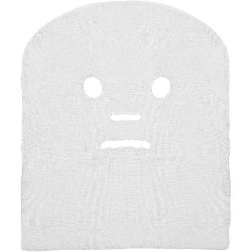 Gauze Facial Mask, 100% Cotton Gauze Pre-Cut for Facial Spa, High Frequency Treatments 100 Count