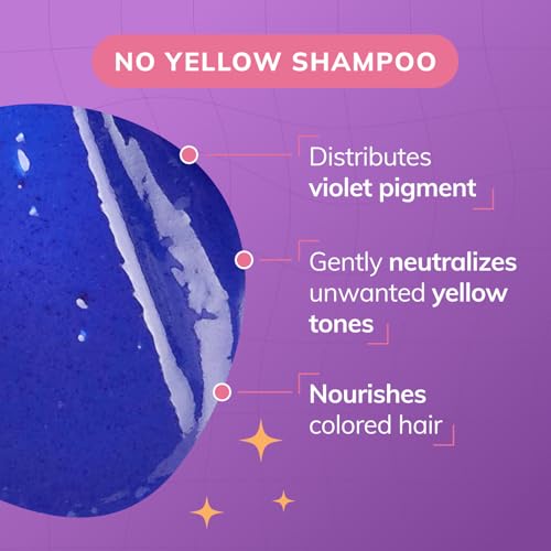 Fanola No Yellow Shampoo & Violet Toning Mask for Blonde Hair - Brighten & Neutralize Yellow Tones