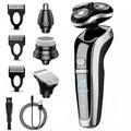 Men's Waterproof Electric Razor & Grooming Kit with Trimmer, Face Brush, LCD & Travel Lock