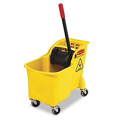 Rubbermaid Commercial 31-Quart Tandem Mop Bucket & Wringer - Yellow
