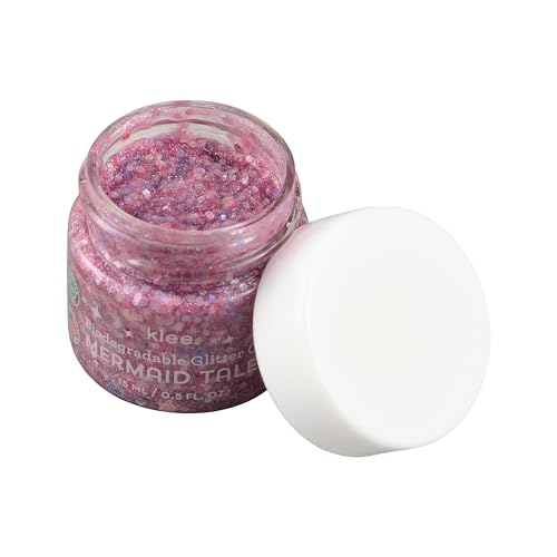 Klee Naturals Makeup Kit with Nail Polish, Glitter Gel and Lip Shimmer. Kid-Friendly and Non-Toxic. Made in USA. (Swirling Purple)