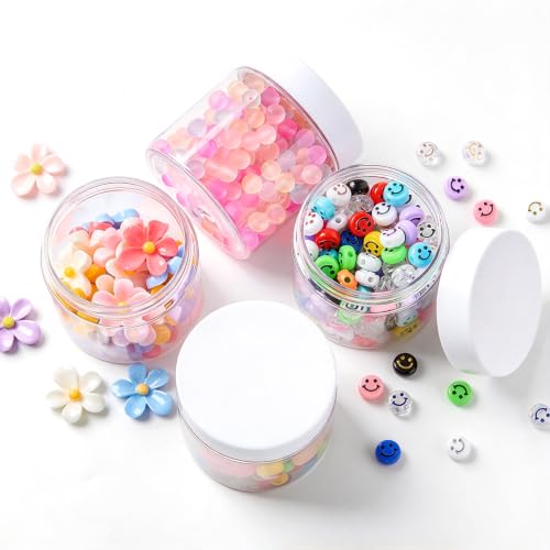 48 Pack 4 Oz Plastic Jars with White Lids - Small Food & Cosmetic Containers