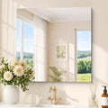 KOCUUY Frameless Shatterproof Bathroom Mirror 30x30 Inches, Unframed Square Wall Mirror for Bedroom & Entryway