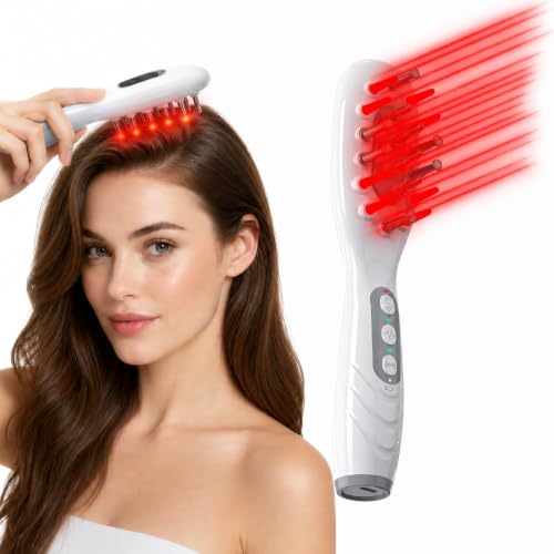 Red Light Therapy Hair Growth Device with Scalp Massager & Liquid Reservoir