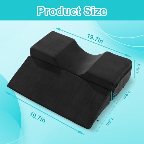 Black BALAPET Lash Pillow for Eyelash Extensions, Ergonomic Support with Side Pockets