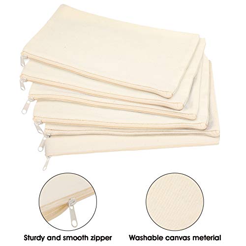 White Canvas Makeup & Cosmetic Bags 40 Pack | Travel & DIY Storage