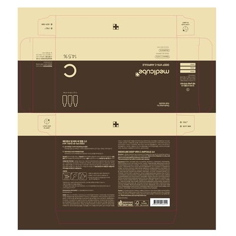 Medicube Deep Vita C Serum 2.0 || 14.5% Pure Vitamin C reduce the appearance of hyperpigmentation, dark spots, and blemishes | 16 self-tests complete | Korean skincare (10g * 3 bottles)