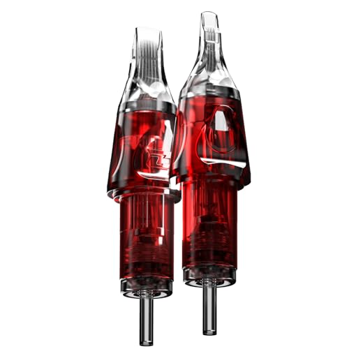 CNC 15RM Disposable Tattoo Needles Cartridge 20Pcs Round Magnum Red Variation