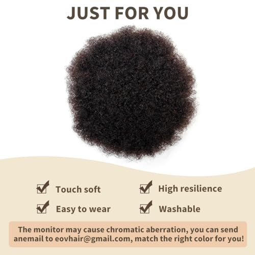 Afro Hair Ponytail Drawstring Updo Hairpiece - Natural Black 1PCS Small