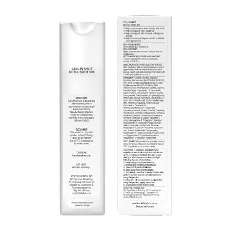 BOTUL SHOT 300 - Korean Microneedling Skin Booster with Centella Asiatica, Hyaluronic Acid and BOP SOME for Daily Pore Tightening. 1.69 fl.oz (50 ml)