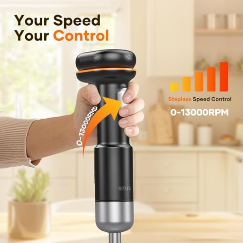5-in-1 Cordless Immersion Blender with Removable 6000mAh Battery