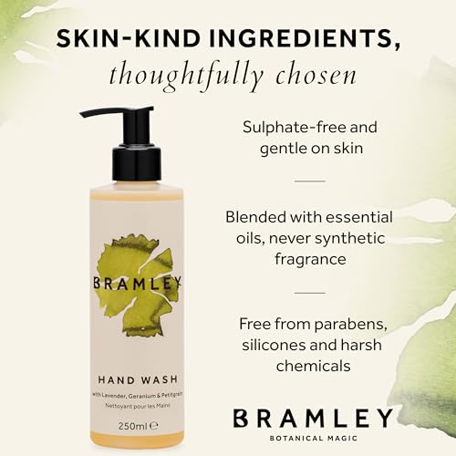 Natural Hand Wash with Lavender, Geranium & Petitgrain - 250ml Vegan & Cruelty-Free