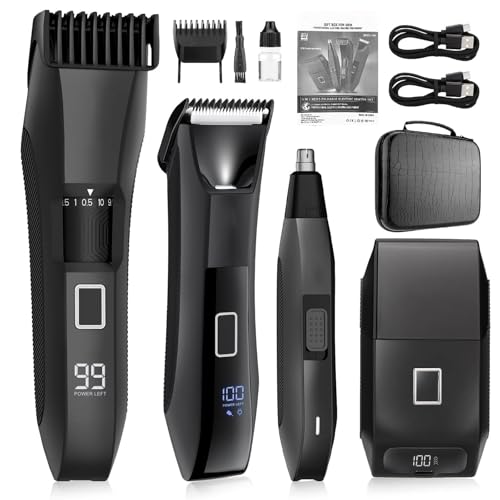 Men's 4-in-1 Beard Body Trimmer Groomer Kit Waterproof Black456