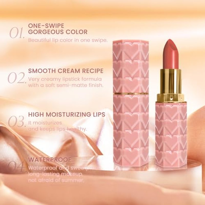 3 Pcs Matte Velvet Lipstick for Women Set,Nude Long Lasting Matte Lip Stick 24H Waterproof for Girls Natural Lip Makeup,Non-Stick Lipstick Makeup for Women,labiales magicos 24 horas originales