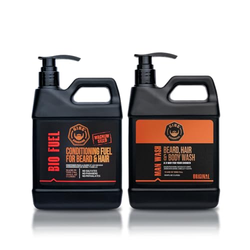 GIBS Grooming Man Wash Shampoo & Biofuel Conditioner Pack of 2 - 33.8 fl oz each