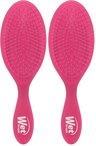 Wet Brush Original Detangler Hair Brush Pack of 2 - Pink Frost for All Hair Types