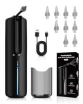 Electric Ear Wax Removal Kit Black, 4 Modes, 10 Nozzles, Waterproof