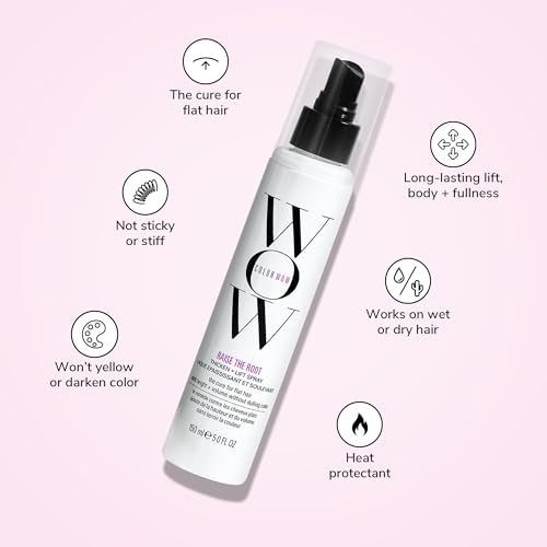 COLOR WOW Raise the Root Thicken + Lift Spray - All-Day Volume for Fine, Flat Hair without dulling color