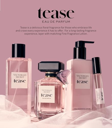 Victoria's Secret Tease Eau de Parfum 3.4 Fl Oz - Soft Floral Fragrance, Pack of 1
