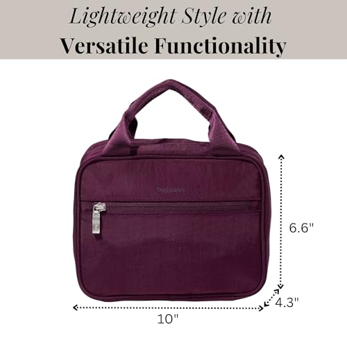 Baggallini Hanging Travel Toiletry Kit - Lightweight 6x10 Inch Makeup Bag