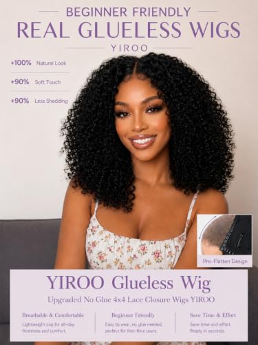 Black 16 Inch Curly Micro Twist Lace Frontal Wig Ready to Wear No Glue