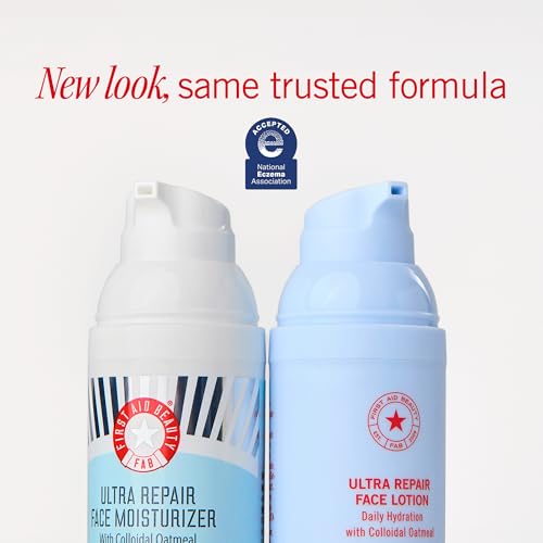 First Aid Beauty Ultra Repair Face Moisturizer - White, Hydrating, Lightweight, Sensitive Skin