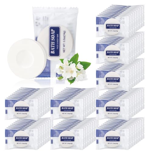 Bulk Travel Mini Bar Soap 100 Pack - 0.5oz Individually Wrapped Hotel Soaps