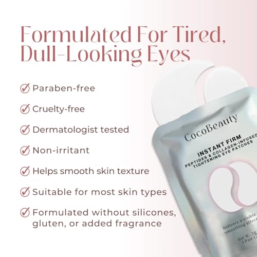 InstaFirm Eye Patches ? Under Eye Mask for Puffiness and Dark Circles ? Topicals Eye Treatment for Women & Men ? Eye Bags Solution ? Hydrating Eye Masks for Health and Beauty (32 pairs)