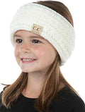 Kids Fleece-Lined Ear Warmer Headband - Ivory Toddler Winter Headband with Cozy Knit Design - Variation of THIS listing