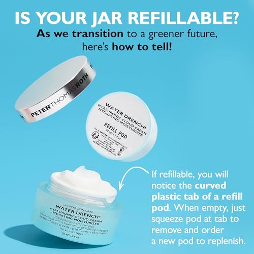 Peter Thomas Roth | Water Drench¢ç Hyaluronic Cloud Cream Hydrating Moisturizer Refill Pod | Hyaluronic Acid Cream For All Skin Types, Line-Smoothing, Fragrance-Free
