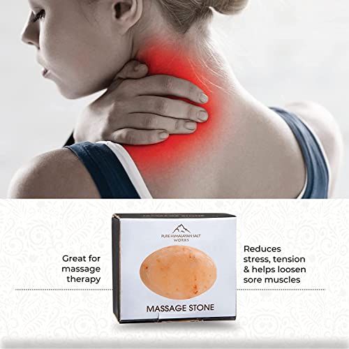 Pink Himalayan Salt Massage Stones Pack of 6 - Hand-Carved Spa Therapy Tools