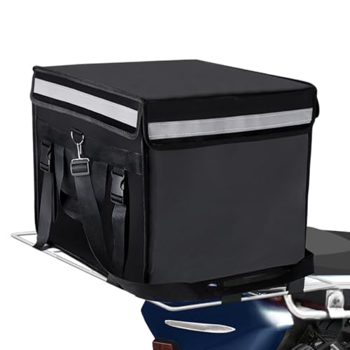 TooCust XXXL Insulated Food Delivery Bag Black 20.5 x 16.5 x 16.5 inches - Waterproof & Foldable Commercial Pizza Bag with Divider