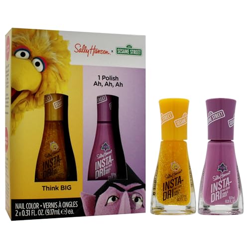 Sally Hansen Insta-Dri Sesame Street Nail Polish Collection - Think BIG & 1 Polish, Ah Ah Ah Duo - 0.31 fl oz.