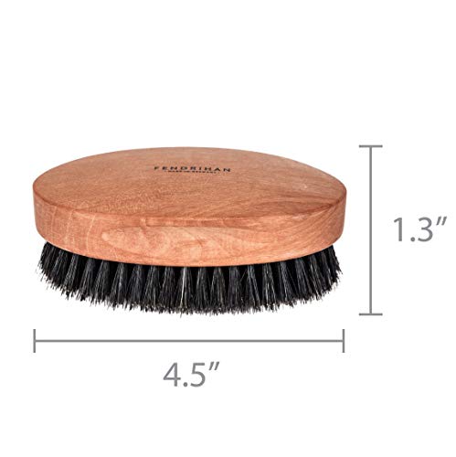 Genuine Boar Bristle & Pear Wood Military Hair Brush - Black, 1 Pack