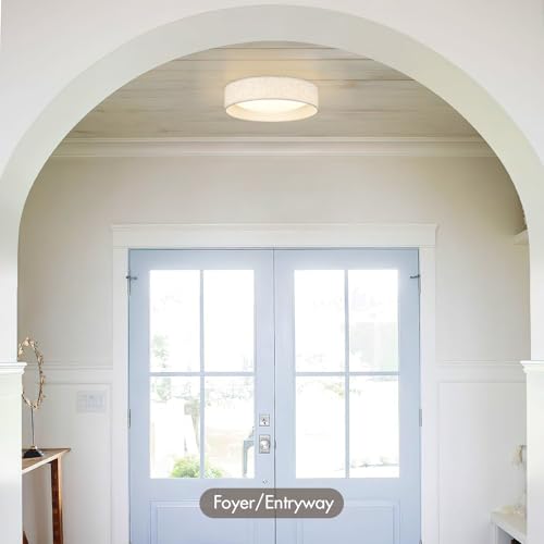 LED Ceiling Light Fixture 13 Inch Set of 2 - Dimmable Modern Flush Mount Low Profile