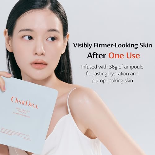 ClearDea Mucin Collagen Hydrogel Mask Pack – Hydrating & Firming Facial Sheets